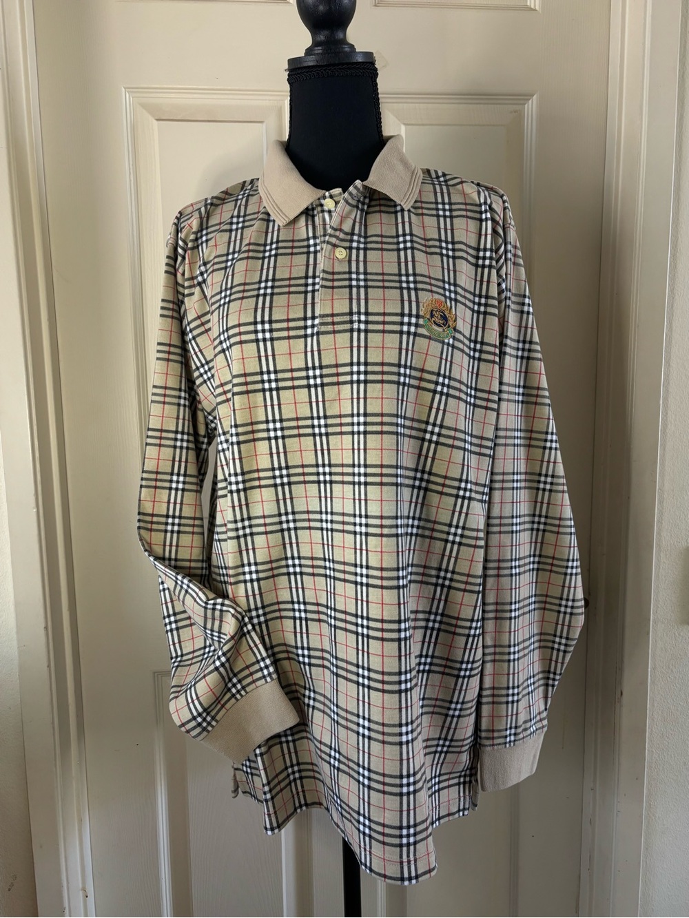 Burberry Long-Sleeve Polo Shirt